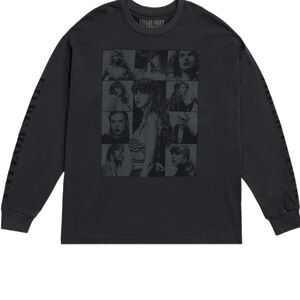 Official Taylor Swift The Eras Tour Black Long Sleeve Crew Neck Shirt